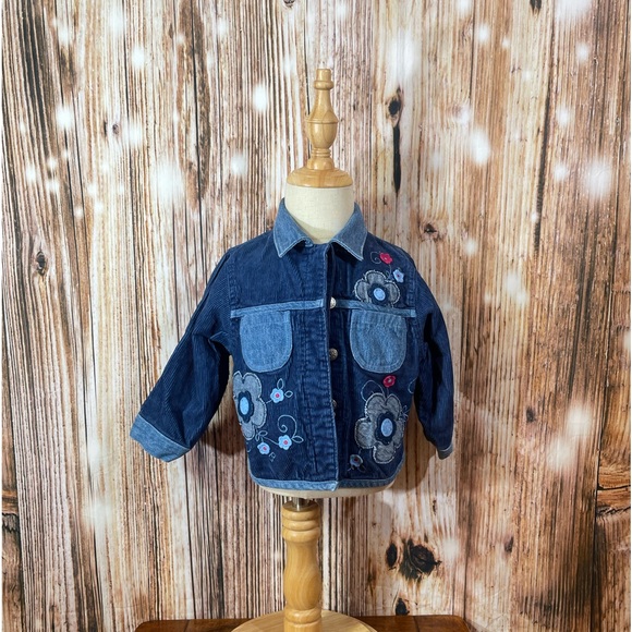 Koala Kids Other - Koala Kids embroidered blue corduroy & jean jacket size 18 mo. great condition